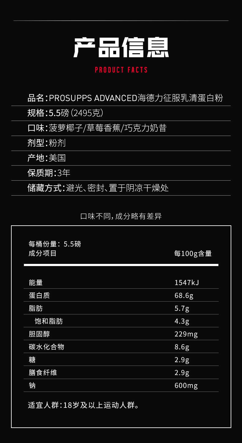PS 海德力 征服乳清蛋白粉(圖1)