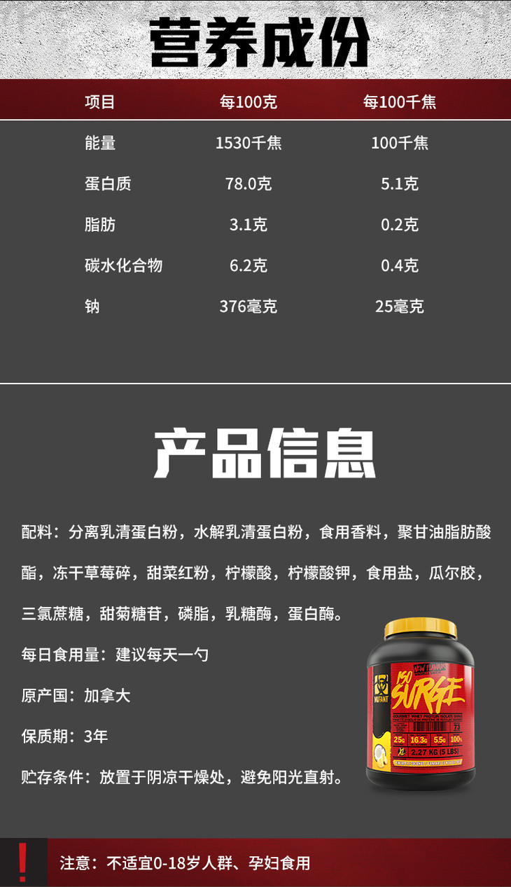 MUTANT 魔獸 炫味分離乳清蛋白粉(圖1)